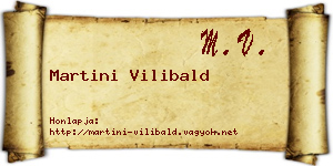 Martini Vilibald névjegykártya